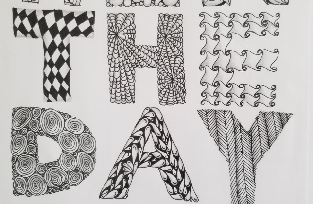 Embellishing Drawn Letters with Patterns